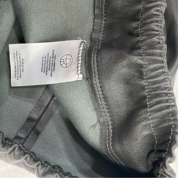 The Row leather leggings pant dark gray zipper at ankle size S - Picture 6 of 6